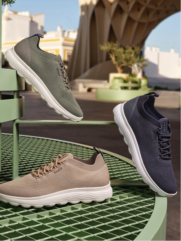 Geox Tmavě zelené pánské tenisky Geox Spherica