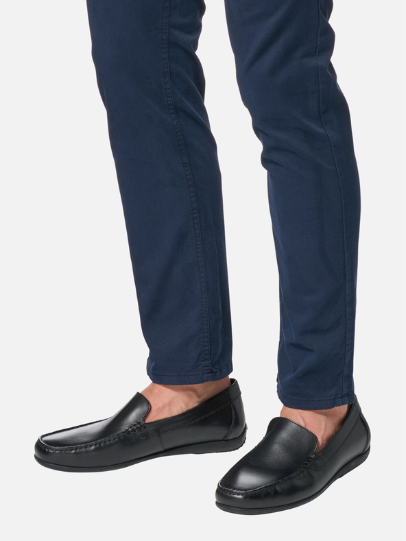 Geox Černé pánské mokasíny Geox Ascanio