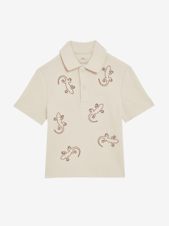 Marks & Spencer Polokošile z bohaté bavlny s vyšíváním (1–8 let) Marks & Spencer smetanová