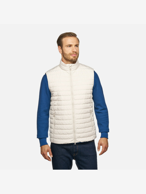 Geox Krémová pánské vesta Geox Warrens