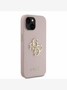 Guess Guess PU Grained 4G Metal Logo Zadní Kryt pro iPhone 15 Pink