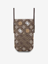 Guess Guess PU 4G Peony Multicolor Taška na Telefon Brown