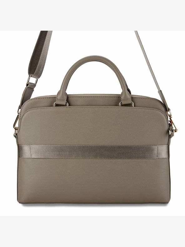 Guess Guess PU Grained Triangle Logo Taška na Notebook 15/16" Brown