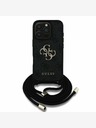 Guess Guess PU 4G Metal Logo Crossbody Popruh Zadní Kryt pro iPhone 16 Pro Max Black