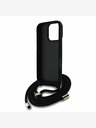 Guess Guess PU 4G Metal Logo Crossbody Popruh Zadní Kryt pro iPhone 16 Pro Max Black