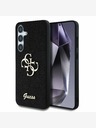 Guess Guess PU Fixed Glitter 4G Metal Logo Zadní Kryt pro Samsung Galaxy S25 Black