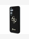 Guess Guess PU Fixed Glitter 4G Metal Logo Zadní Kryt pro Samsung Galaxy S25 Black
