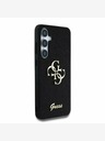 Guess Guess PU Fixed Glitter 4G Metal Logo Zadní Kryt pro Samsung Galaxy S25 Black