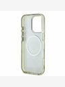 Guess Guess IML Glitter Magnolia and Triangle Logo MagSafe Zadní Kryt pro iPhone 16 Pro Max Green