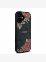 Guess Guess PU Leather 4G Roses MagSafe Zadní Kryt pro iPhone 16 Black