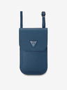 Guess Guess PU Grained Triangle Logo Taška na Telefon Blue