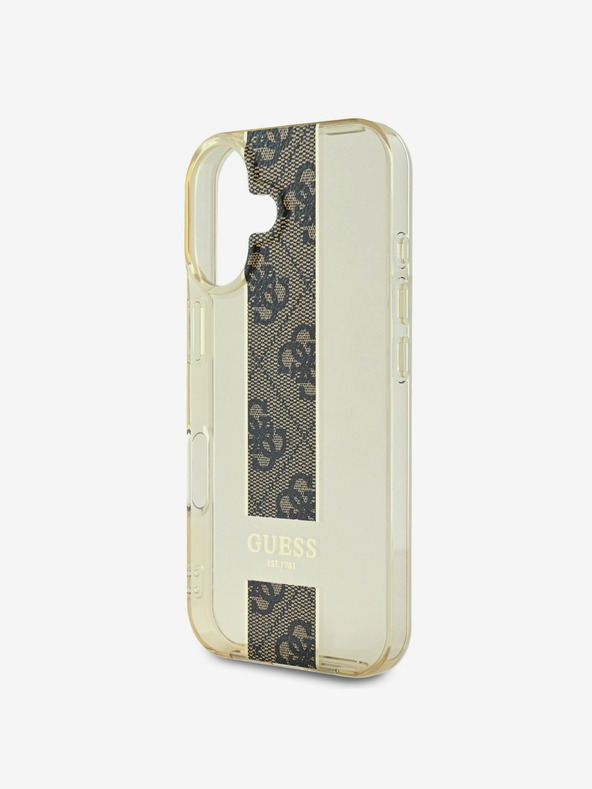 Guess Guess IML Middle 4G Stripe Zadní Kryt pro iPhone 16 Brown