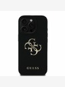 Guess Guess PU Grained 4G Metal Logo Zadní Kryt pro iPhone 16 Pro Max Black