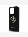 Guess Guess PU Grained 4G Metal Logo Zadní Kryt pro iPhone 16 Pro Max Black