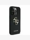 Guess Guess PU Grained 4G Metal Logo Zadní Kryt pro iPhone 14 Pro Black