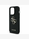 Guess Guess PU Grained 4G Metal Logo Zadní Kryt pro iPhone 14 Pro Black