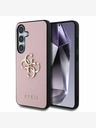 Guess Guess PU Grained 4G Metal Logo Zadní Kryt pro Samsung Galaxy S25 Pink