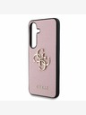 Guess Guess PU Grained 4G Metal Logo Zadní Kryt pro Samsung Galaxy S25 Pink