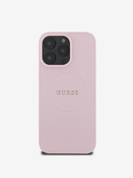 Guess Guess PU Grained Classic Logo MagSafe Zadní Kryt pro iPhone 16 Pro Max Pink