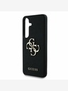 Guess Guess PU Grained 4G Metal Logo Zadní Kryt pro Samsung Galaxy S25 Black