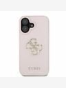 Guess Guess PU Grained 4G Metal Logo Zadní Kryt pro iPhone 16 Pink