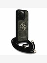 Guess Guess PU 4G Metal Logo Crossbody Popruh Zadní Kryt pro iPhone 15 Pro Brown