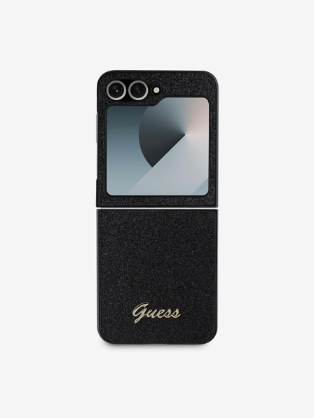 Guess Guess PC/TPU Glitter Flakes Metal Logo Zadní Kryt pro Samsung Galaxy Z Flip 6 Black