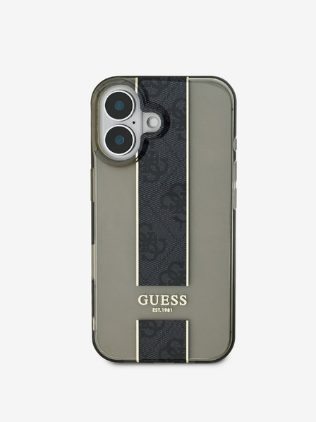Guess Guess IML Middle 4G Stripe Zadní Kryt pro iPhone 16 Black