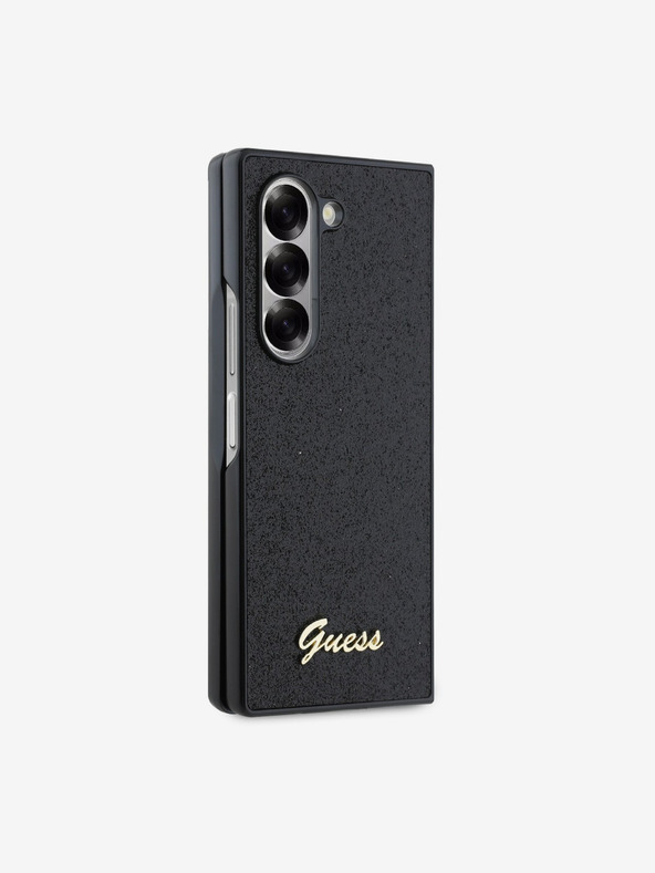 Guess Guess PC/TPU Glitter Flakes Metal Logo Zadní Kryt pro Samsung Galaxy Z Fold 6 Black