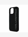 Karl Lagerfeld Karl Lagerfeld 3D Rubber Glitter Logo Zadní Kryt pro iPhone 16 Pro Black