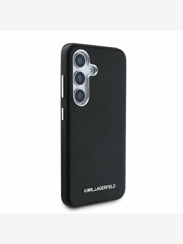 Karl Lagerfeld Karl Lagerfeld PU Saffiano Metal Logo and Frame Zadní Kryt pro Samsung Galaxy S25+ Black