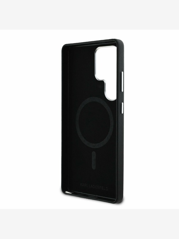 Karl Lagerfeld Karl Lagerfeld PU Saffiano Metal Logo and Frame Zadní Kryt pro Samsung Galaxy S25 Ultra Black