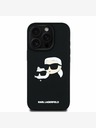 Karl Lagerfeld Karl Lagerfeld 3D Rubber Double Heads Zadní Kryt pro iPhone 16 Pro Max Black