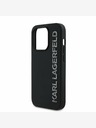 Karl Lagerfeld Karl Lagerfeld 3D Rubber Glitter Logo Zadní Kryt pro iPhone 13 Pro Black