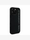 Karl Lagerfeld Karl Lagerfeld 3D Rubber Glitter Logo Zadní Kryt pro iPhone 16 Pro Max Black