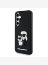Karl Lagerfeld Karl Lagerfeld 3D Rubber Karl and Choupette Zadní Kryt pro Samsung Galaxy S24 FE Black