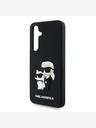 Karl Lagerfeld Karl Lagerfeld 3D Rubber Karl and Choupette Zadní Kryt pro Samsung Galaxy S24 FE Black