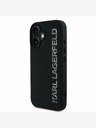 Karl Lagerfeld Karl Lagerfeld 3D Rubber Glitter Logo Zadní Kryt pro iPhone 16 Black