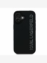 Karl Lagerfeld Karl Lagerfeld 3D Rubber Glitter Logo Zadní Kryt pro iPhone 16 Black