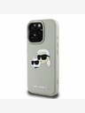 Karl Lagerfeld Karl Lagerfeld 3D Rubber Double Heads Zadní Kryt pro iPhone 16 Pro Max Beige