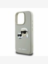 Karl Lagerfeld Karl Lagerfeld 3D Rubber Double Heads Zadní Kryt pro iPhone 16 Pro Max Beige