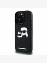 Karl Lagerfeld Karl Lagerfeld 3D Rubber Double Heads Zadní Kryt pro iPhone 16 Pro Black