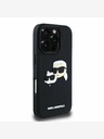 Karl Lagerfeld Karl Lagerfeld 3D Rubber Double Heads Zadní Kryt pro iPhone 16 Pro Black