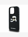 Karl Lagerfeld Karl Lagerfeld 3D Rubber Double Heads Zadní Kryt pro iPhone 16 Pro Black