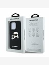 Karl Lagerfeld Karl Lagerfeld 3D Rubber Double Heads Zadní Kryt pro iPhone 16 Pro Black