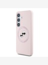 Karl Lagerfeld Karl Lagerfeld Liquid Silicone K&CH Heads MagSafe Zadní Kryt pro Samsung Galaxy S25+ Pink