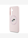 Karl Lagerfeld Karl Lagerfeld Liquid Silicone K&CH Heads MagSafe Zadní Kryt pro Samsung Galaxy S25+ Pink