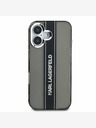 Karl Lagerfeld Karl Lagerfeld IML Stripe Logo Zadní Kryt pro iPhone 16 Black