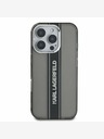 Karl Lagerfeld Karl Lagerfeld IML Stripe Logo Zadní Kryt pro iPhone 16 Pro Black