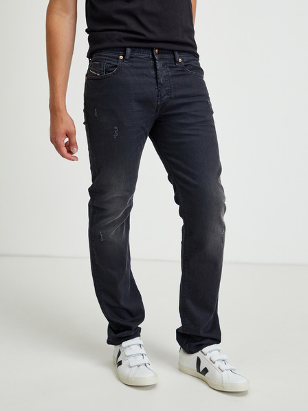 Diesel Tmavě šedé pánské straight fit džíny Diesel Buster
